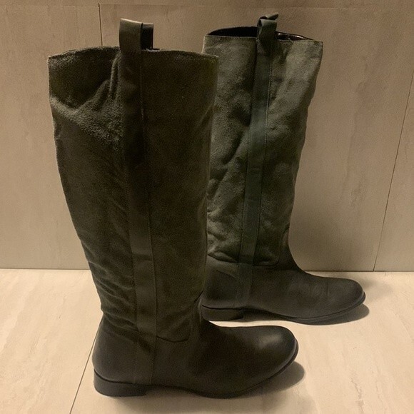 BDG Women Size 8 Gray Leather Suede Knee High Riding Boots Equestrian Casual - Picture 3 of 12